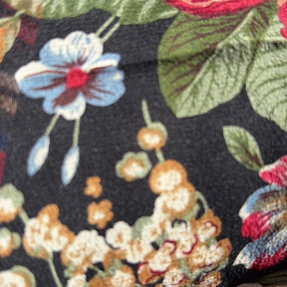 Ralph Lauren Red and Yellow Floral Plaid Scarf - Picture 5 of 8